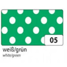 Бумага для дизайна в горошек Folia Photo Mounting Board Dots 300 г/м2, 50x70 см №05 White/Green Белые на зеленом