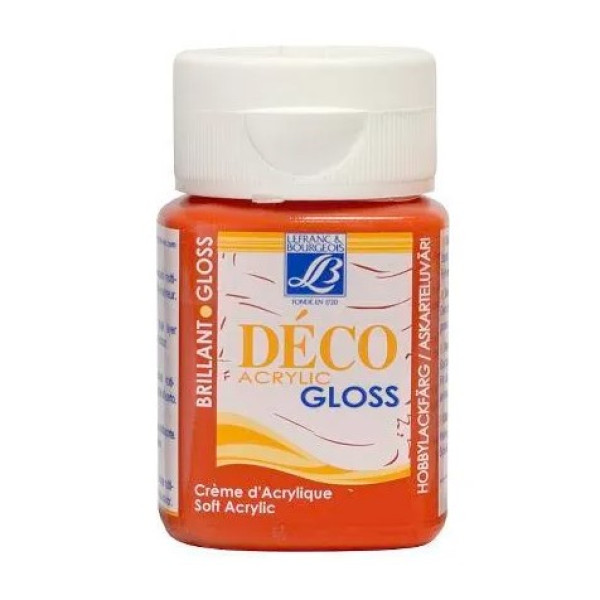 Lefranc фарба акрилова глянсова Deco Gloss Acrylic Cream 50 мл, # 229 Geranium (Герань)