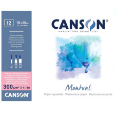 Альбом для акварели Montval Hot Pressed 300 г, 18x25 см, 12 листов, Canson