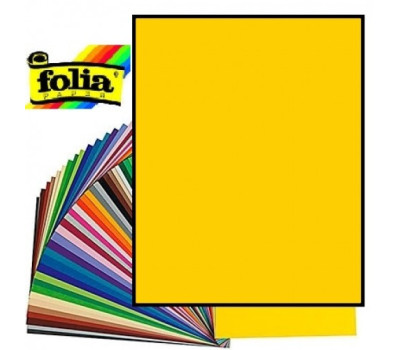 Двухсторонний декоративный картон фотофон Folia Photo Mounting Board 300 г/м2,50x70 см №14 Banana yellow Бананово-желтый