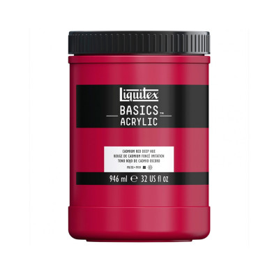 Акриловая краска Liquitex BASICS, 946 мл, Кадмий красный
