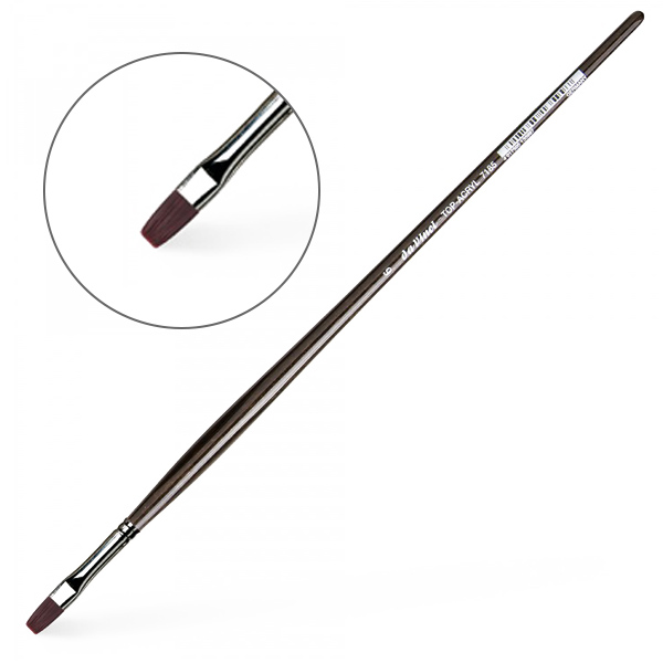 Пензель плоска синтетика daVinci Red-Brown Synthetic Fibre 7185, № 6
