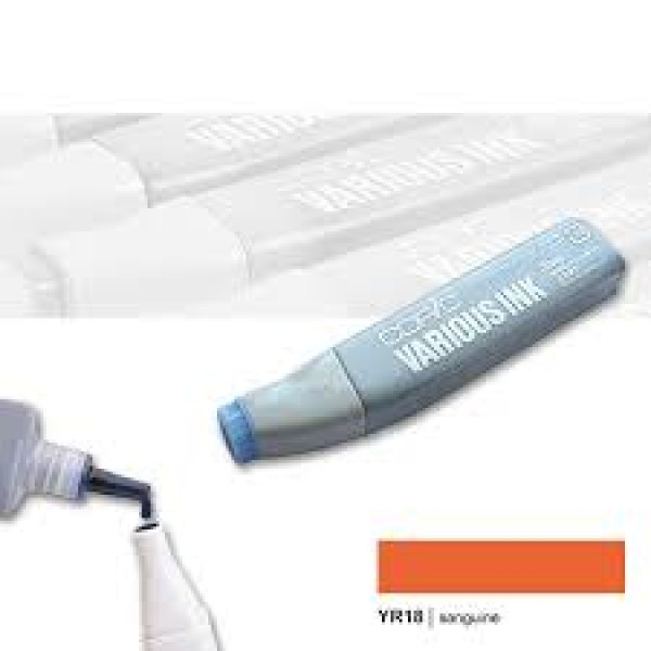 Чорнило для заправки маркерів Copic Various Ink YR-18 Sanguine Коралово-червоний
