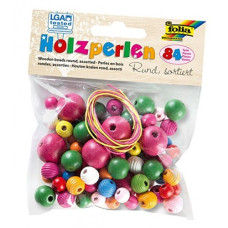 Бисер деревянный, Folia Wooden Beads, 84 шт, круглый арт 2297