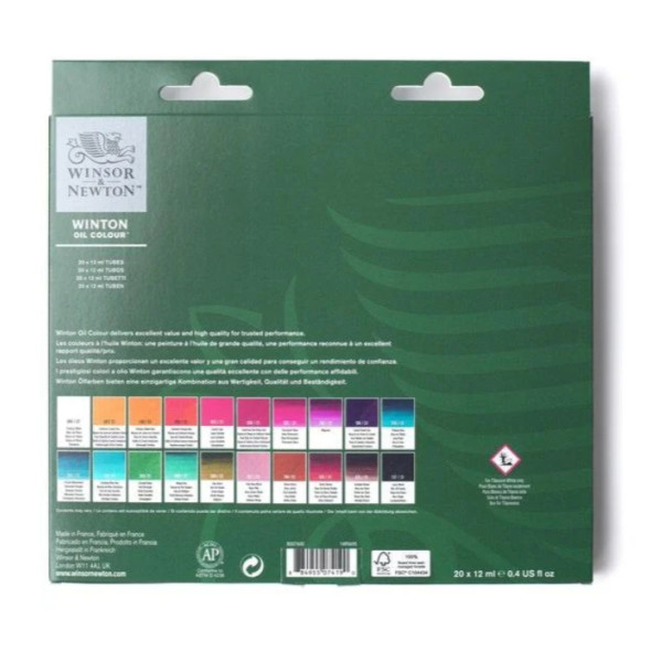 Набір масляних фарб Winsor Newton Winton Oil Colour Set, 20х12 мл