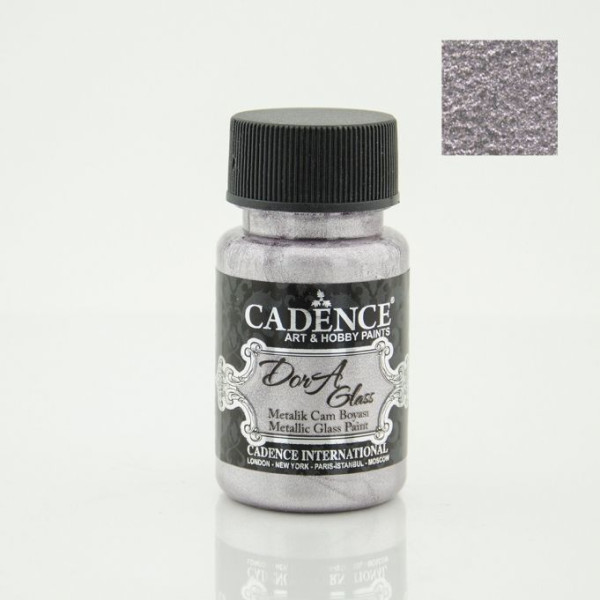 Акриловая краска металлик для стекла и керамики Cadence Dora Glass Metallic Porcelain Paint, 50 мл, № 3149 Античный лиловый