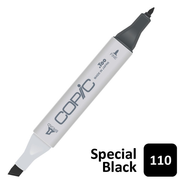 Маркер двосторонній спиртовийCopic Marker, № 110 Special black Вугільно-чорний