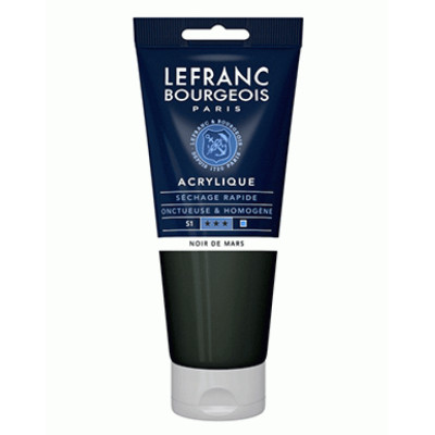 Акрилова фарба Lefranc Fine Acrylic Color 200мл, 271 Mars black Чорний марс