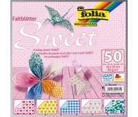Папір для орігамі Folia серія Sweet 15х15 см, 50 аркушів 80 г/м2