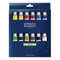 Набір масляних фарб Lefranc Bourgeois Fine Oil, 12 кольорів, 20 мл