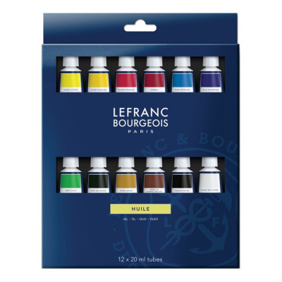 Набір масляних фарб Lefranc Bourgeois Fine Oil, 12 кольорів, 20 мл
