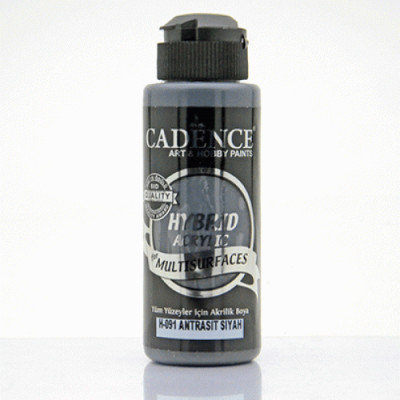 Універсальна акрилова фарба Hybrid Acrylic for Multisurfaces Cadence № 91, 120 мл, Антрацит чорний Антрацит