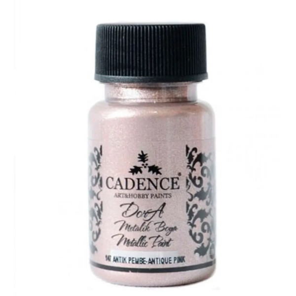 Акрилова фарба металік Cadence Dora Metallic Paint, 50 мл, Античний рожевий