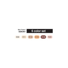 Набір спиртових маркерів Copic Sketch Set Skin Tones 6 шт