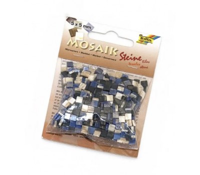 Мозаика, Folia мраморная Marbled 45 г/м2, 5x5 мм (700 шт), №02 Blue (Синий)