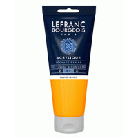 Акриловая краска Lefranc Fine Acrylic Color 200 мл, 212 Indiane yellow Индийский желтый