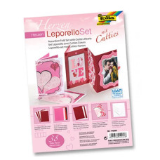 Набір для створення листівки-фоторамки Folia Leporello-folding sets with Cutties Hearts