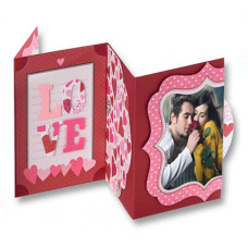 Набір для створення листівки-фоторамки Folia Leporello-folding sets with Cutties Hearts