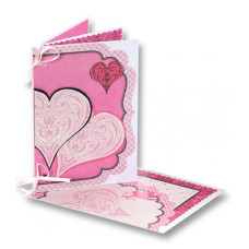 Набір для створення листівки-фоторамки Folia Leporello-folding sets with Cutties Hearts
