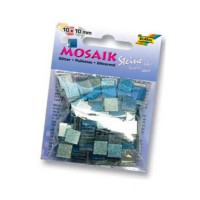 Мозаїка глітерна Folia Glitter, 45 г/м2, 10x10 мм, 190 шт № 02 Blue Синій