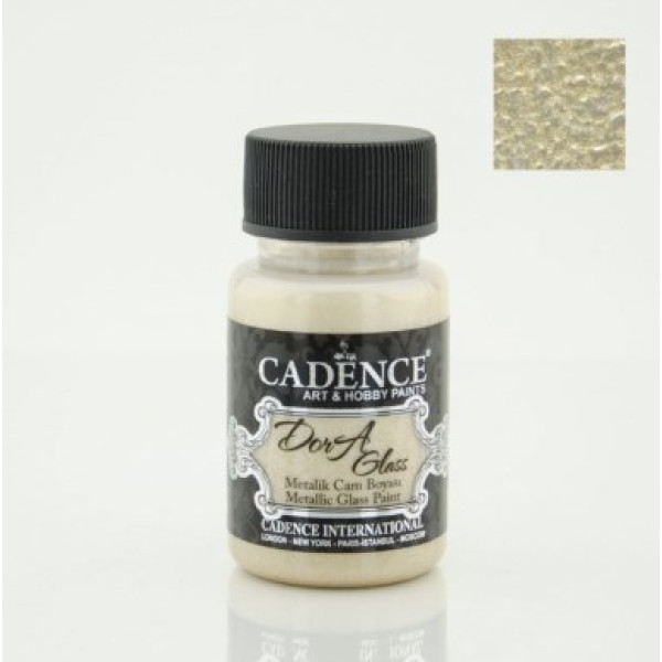 Вітражні фарби Cadence металік Dora Glass Metallic Porcelain Paint, 50 мл №3172 Шампань