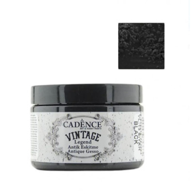Акрилова фарба-грунт з ефектом старіння Cadence Vintage Legend, 150 мл, Чорний
