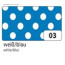 Бумага для дизайна в горошек Folia Photo Mounting Board Dots 300 г/м2, 50x70 см №03 White/Blue Белые на синем