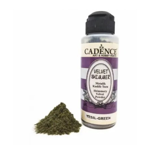 Пудра оксамитова перламутрова флок Velvet Powder Shimmer Cadence, 120 мл, Green Зелений
