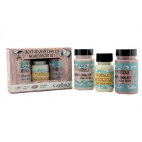 Набор винтажной акриловой краски Cadence Very Chalky Home Decor, 90+90+50 мл, CH13+CH11+воск арт CHS_06