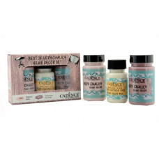 Набір вінтажної акрилової фарби Cadence Very Chalky Home Decor, 90+90+50 мл, CH13+CH11+віск арт CHS_06
