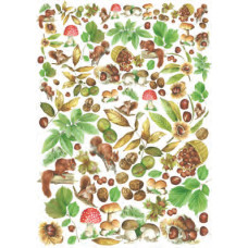 Картка для декупажу Каштан з горіхами розмір 50x70 см арт DECOUP01_031