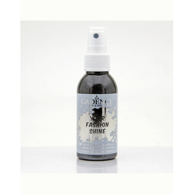 Краска по ткани спрей, перламутровая Cadence Your Fashion Spray 100 мл, Черный