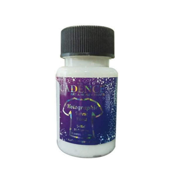 Фарба для тканини голографічна, Holographic Glitter Fabric Paint, 50 мл, Прозора Cadence