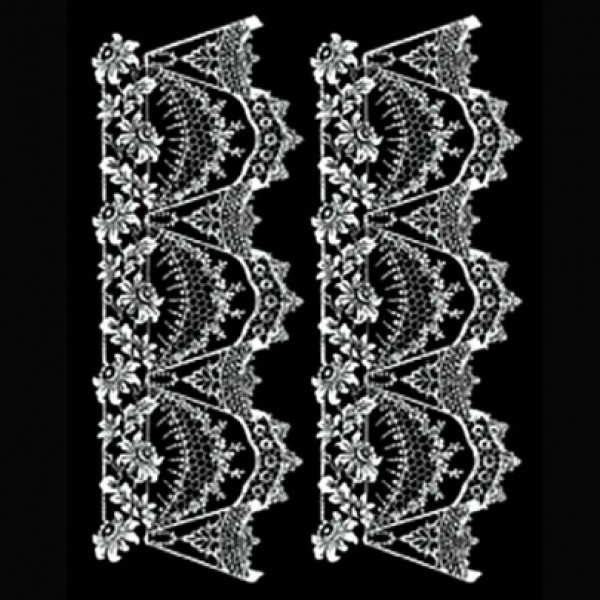 Cadence мереживний трансфер білий Water Application Lace Transfer White 17х25 см DT-023W