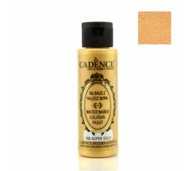 Акриловая краска с эффектом золочения Cadence Waterbased Gilding Paint, 70 мл, Супер золото