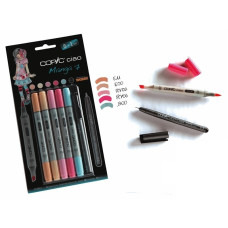 Набір маркерів Copic Ciao Manga 7, набір 5+1 лайнер