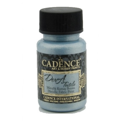 Краска по ткани Cadence Dora Textil Metallic Fabric Paint 50 мл Аква