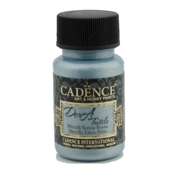 Фарба по тканині Cadence Dora Textil Metallic Fabric Paint 50 мл Аква