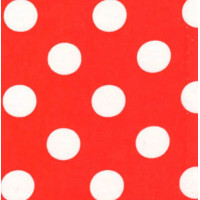 Папір для дизайну у горошок Folia Photo Mounting Board Dots 300 г/м2, 50x70 см №20 Red/White Червоні на білому