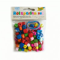 Бісер дерев'яний, Folia Wooden Beads, 88 шт, асорті арт 2298