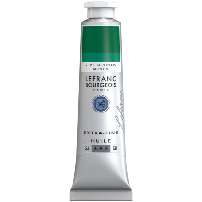 Олійна фарба Lefranc Extra Fine 40 мл № 728 Japanese green deep Японський зелений темний