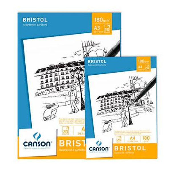 Блок для эскизов Canson Bristol 180гр, 21x29,7 см 20 арт 0005-761