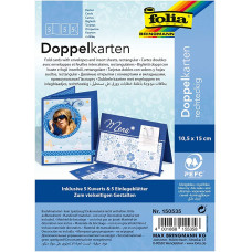 Заготовка для открытки прямоугольная Folia Cards, 220 г/м2, 10,5x15 см, № 35 Royal blue Темно-синий