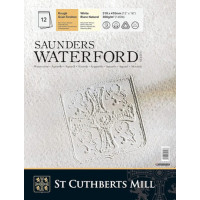 Альбом для акварели Saunders Waterford, Rough, 100% cotton, White, 300 г, 23х31 см, 12 листов