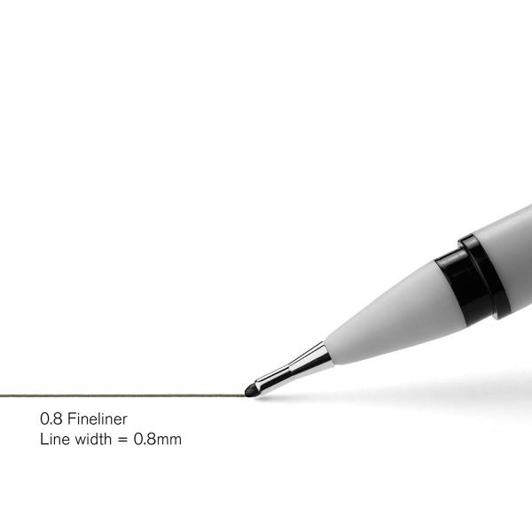 Лайнер Winsor Newton Black Fineliners, 0,8 мм