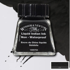 Тушь Drawing Inks Winsor Newton 14 мл, Liquid Indian (Индийский черный)