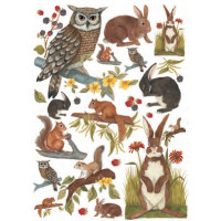 Карта для декупажу Алфавіт та квіти 2 розмір 50x70 см арт DECOUP01_065