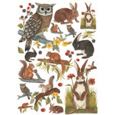 Карта для декупажу Алфавіт та квіти 2 розмір 50x70 см арт DECOUP01_065