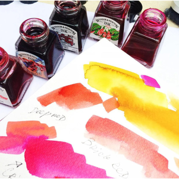 Туш Drawing Inks Winsor Newton 14 мл №011 Apple Green (Яблучно-зелений)