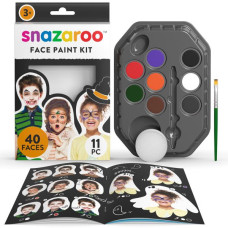 Набор для грима Snazaroo Halloween: 8 цветов, 1 губка, 1 кисточка, 2 трафарета, буклет